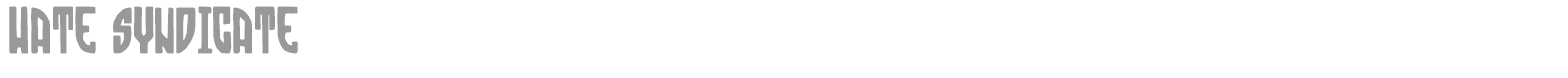 Hate Syndicate font preview